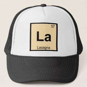 La - Lasagna Pasta Chemistry Periodic Bord Symbol Keps