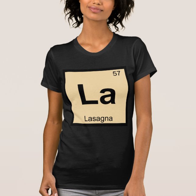 La - Lasagnepastakemi Periodiska Systemet Symbol T-shirt (Framsida)