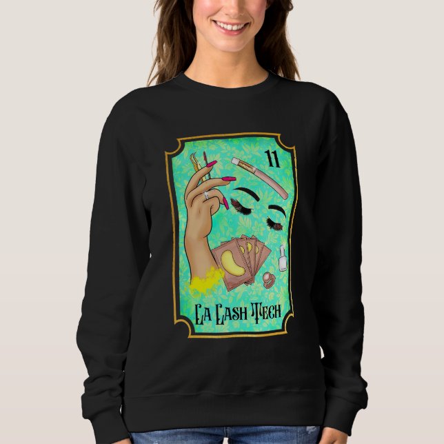 La Lash Tech Tarot Card Lash Babe Lash Tech Esthet T Shirt (Framsida)
