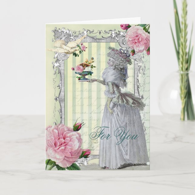 La Lettre D'amour för dig Kort (Framsida)