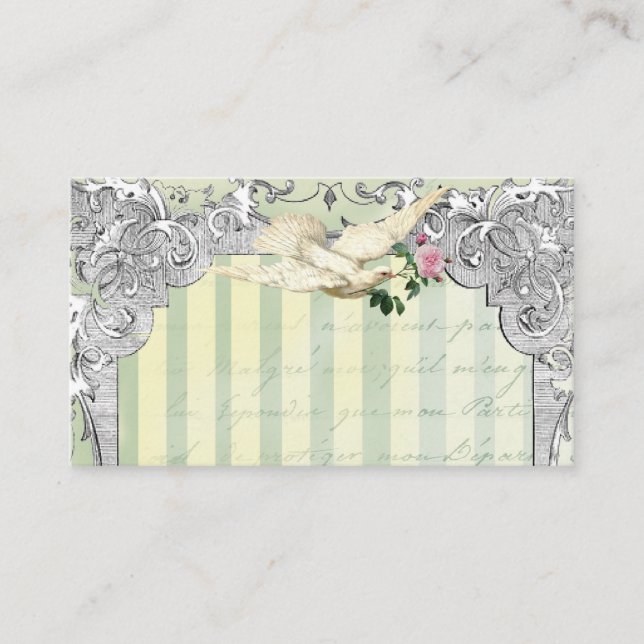 La Lettre D'kärlek Dove Place Card Placeringskort (Framsida)