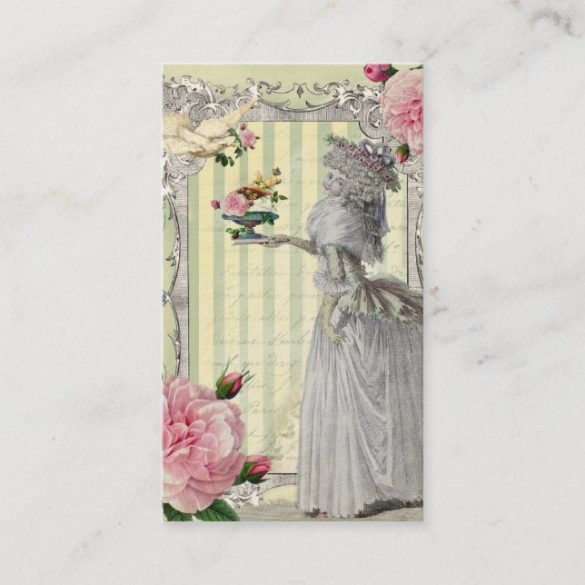 La Lettre D'kärlek elfenben Visitkort (Framsida)