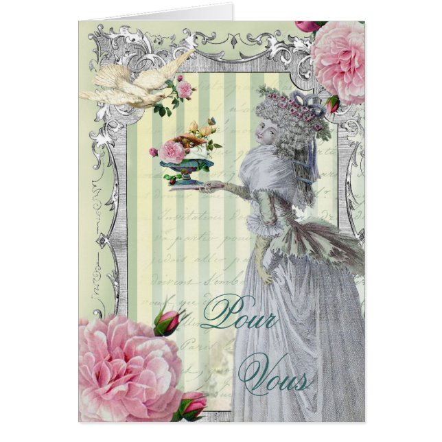 La Lettre D'kärlek Pour Vous Hälsningskort (Framsidan)