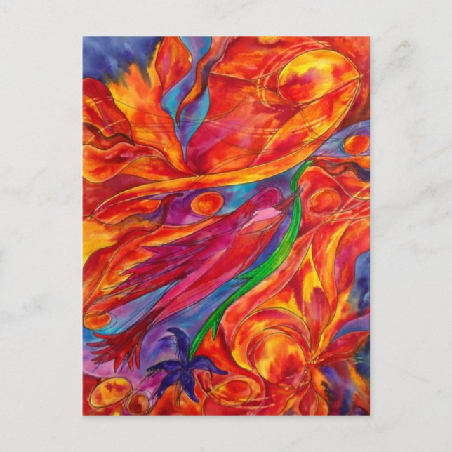 "La Libertad de un Pájaro" Vykort (Framsida)