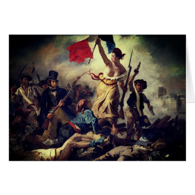 La Liberté guidant le peuple – Eugène Delacroix Hälsningskort (Framsidan Horizontal)