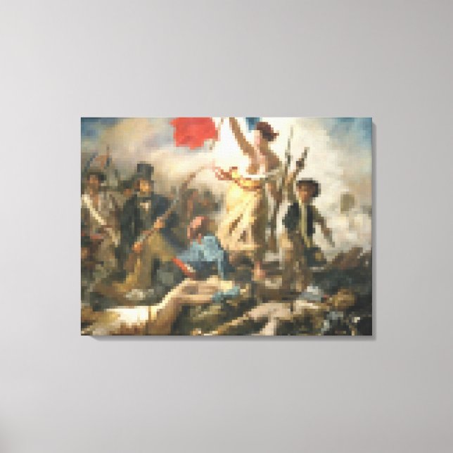 La Liberté Guidant le Peuple - Pixel Art Canvastryck (Framsida)