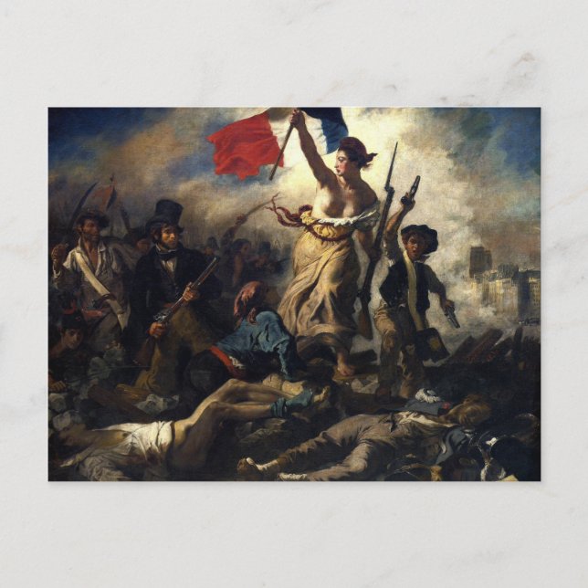 La liberté guidant le peuple vykort (Framsida)