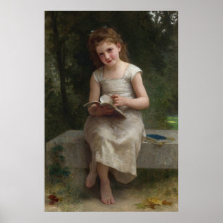 La Liseuse av William-Adolphe Bouguereau Poster