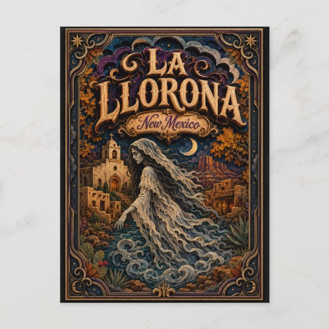 La Llorona New Mexico Popcut Legends Vykort (Framsida)