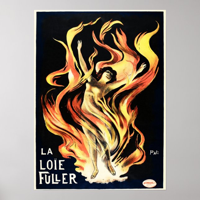 LA LOIE FULLER American Actress Dancer Old Theater Poster (Framsidan)