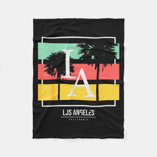 La Los Angeles California  Fleecefilt (Framsidan)