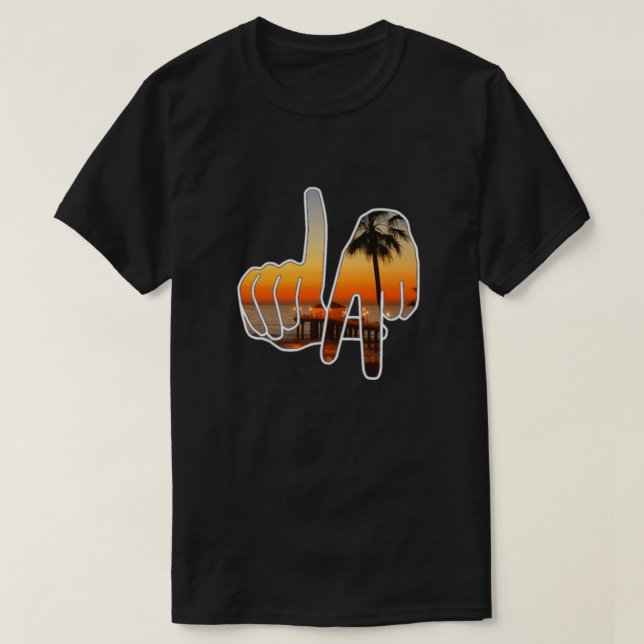 LA Los Angeles Hand Sign T-Shirt (Design framsida)