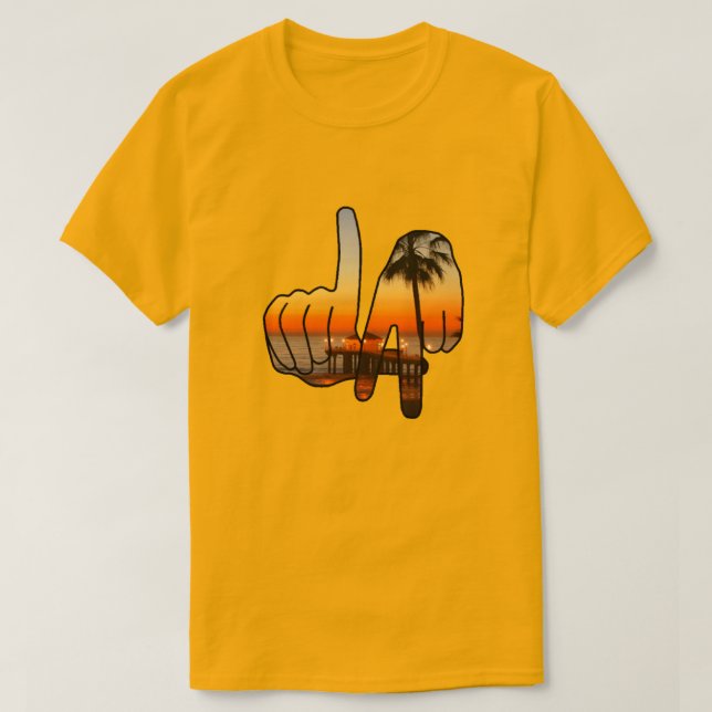 LA Los Angeles Hand Sign T-Shirt (Design framsida)