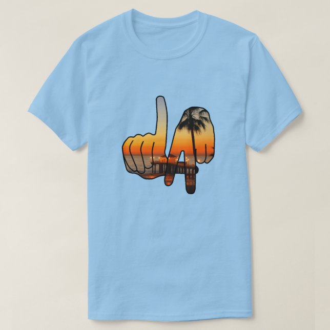 LA Los Angeles Hand Sign T-Shirt (Design framsida)