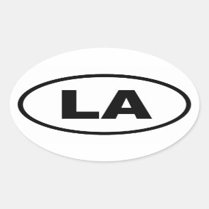 LA Los Angeles Ovalt Klistermärke