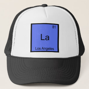 La - Los Angeles Stad Kemiskt Elemente Symbol T-sh Truckerkeps