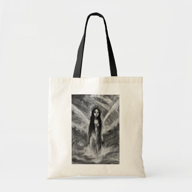 La Luna Mörk Ängla Fe Fairy Goth Kvinna Originalko Tygkasse (Framsidan)