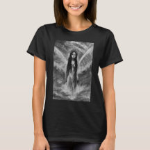 La Luna Mörk Ängla Fe Féminint Goth Fantasy Konst