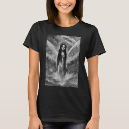 La Luna Mörk Ängla Fe Féminint Goth Fantasy Konst Tröja