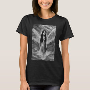 La Luna Mörk Ängla Fe Féminint Goth Fantasy Konst Tröja