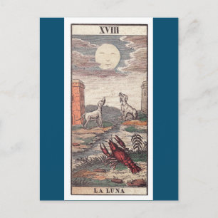 La luna tarotkort vykort