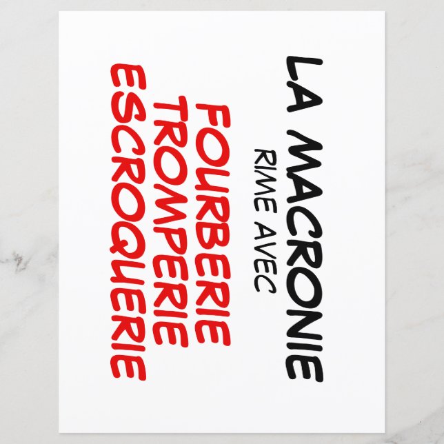 La Macronie Fusk Bedrägeri Bluff papper (Framsida)