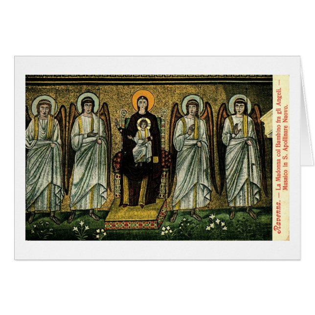 La Madonna och barn Hälsningskort (Framsidan Horizontal)