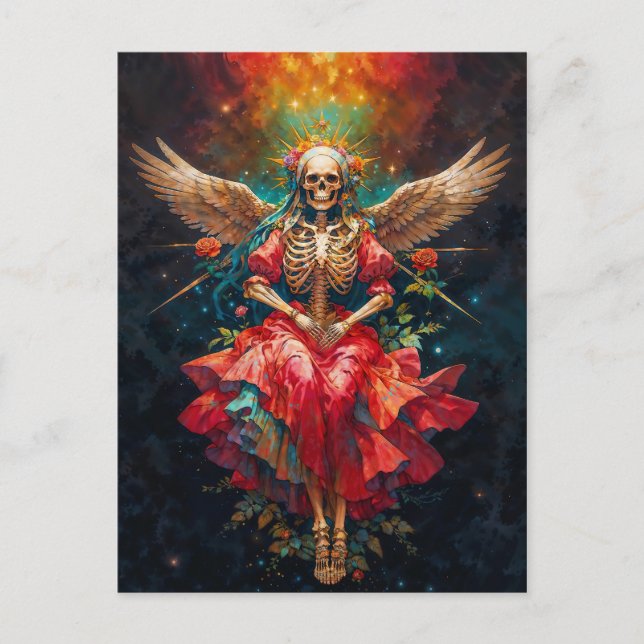 La Madre de la Transformación Santa Muerte Vykort (Framsida)