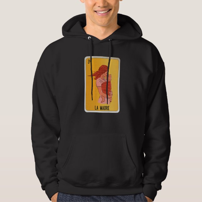 La Madre Mexican Slang Lottery Bingo Cards Hoodie (Framsida)