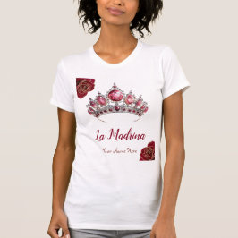 La Madrina med Röd ros & Quince Squad Design T Shirt