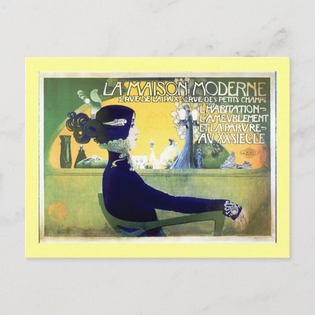 La Maison Moderne Art Noveau Vykort (Framsida)