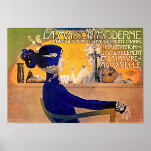 La Maison som är moderne - art nouveautryck av M. Poster