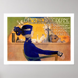 La Maison som är moderne - art nouveautryck av M. Poster