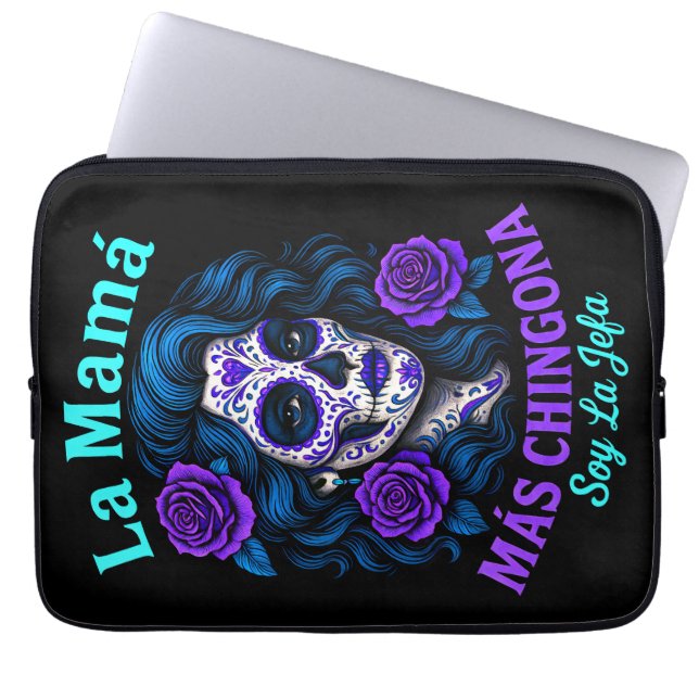La Mamá Más Chingona Funny Spain Mamma Laptop Fodral (Framsidan)