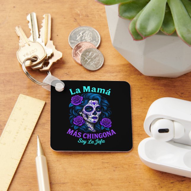 La Mamá Más Chingona Funny Spain Mamma Nyckelring (Skrivbord)