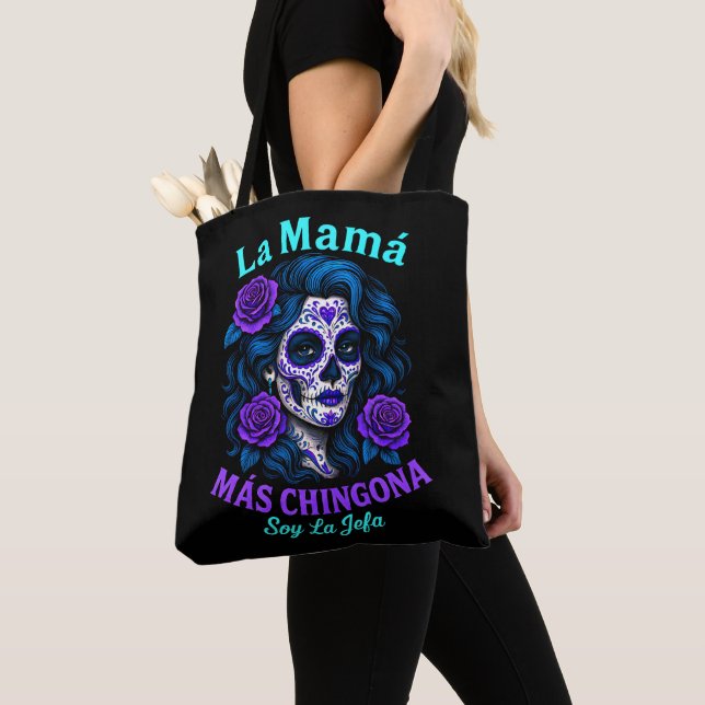 La Mamá Más Chingona Funny Spain Mamma Tygkasse (Närbild)