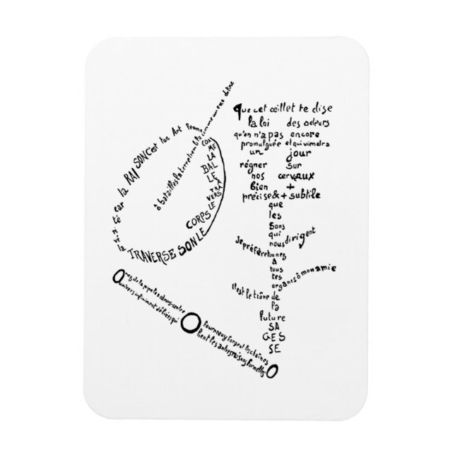 La Mandoline, l'oeillet le bambou, Apollinaire Magnet (Vertikal)