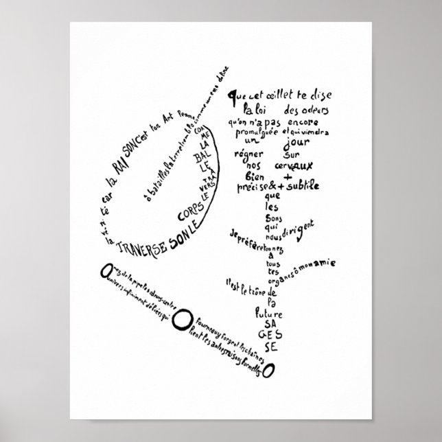 La Mandoline, l'oeillet le bambou, Apollinaire Poster (Framsidan)