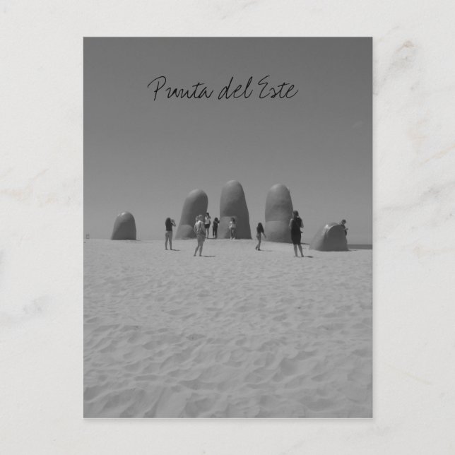 la mano punta black and white vykort (Framsida)