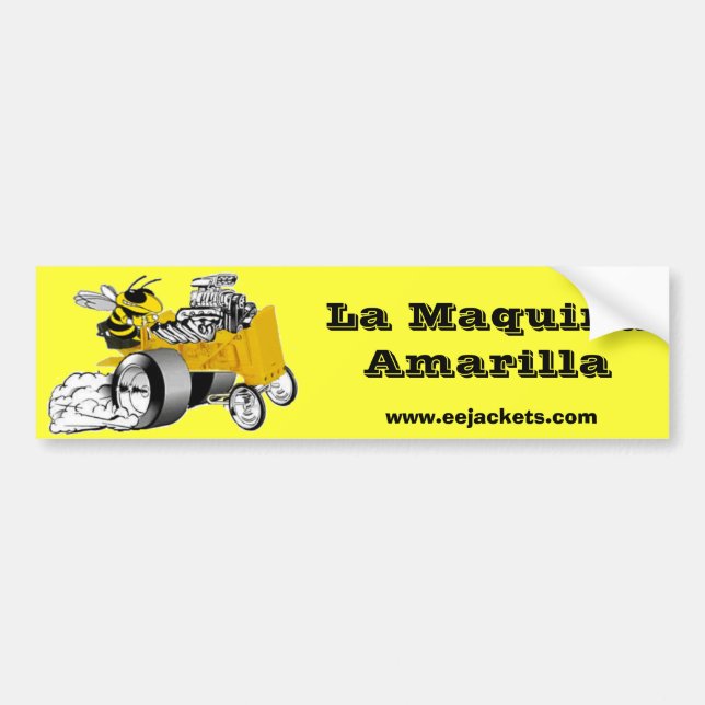 La Maquina Amarilla Bildekal (Framsidan)