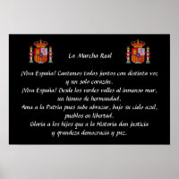 La Marcha Real (Spaniens nationalsång) Poster