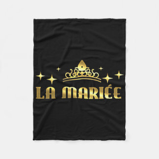 La Mariée Bride Squad Bachelorette Party Bröllop G Fleecefilt