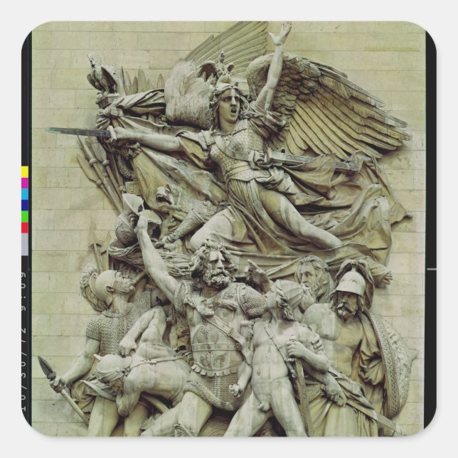 La Marseillaise Fyrkantigt Klistermärke (Framsida)