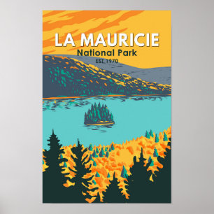La Mauricie Nationalpark Resa Konst Vintage Poster