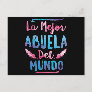 La Mejor Abuela Del Mundo Grandma Mors dag Vykort