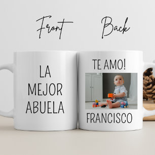 La Mejor Abuela Personalize Photo Grandma Birthday Mugg