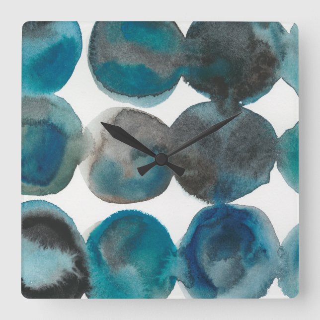 La Mer - cirklar Fyrkantig Klocka (Framsida)