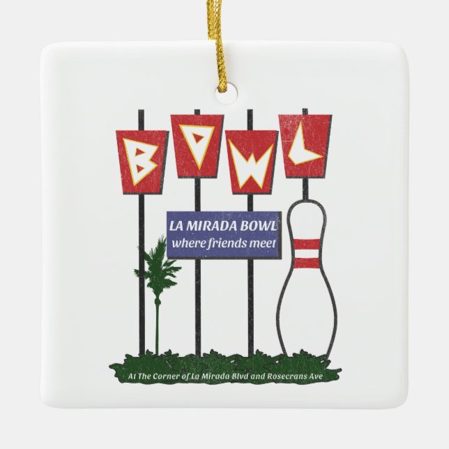 La Mirada Bowl-vintage med nödläge Julgransprydnad Keramik (Framsida)