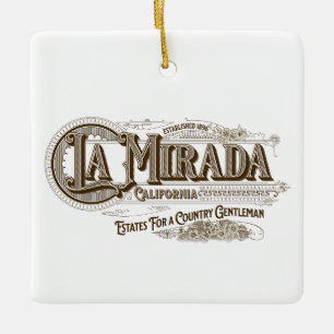 La Mirada Vintage Sanborn Stil Julgransprydnad Keramik
