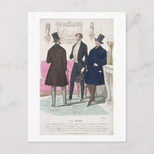 La Mode: Annons for 1800-talet Manar Fash Vykort